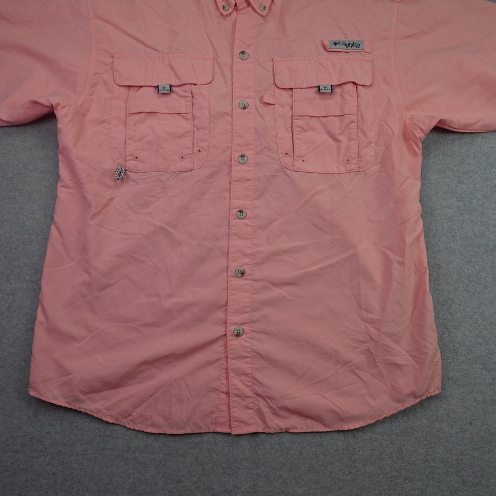 Columbia Shirt Mens XS Coral Pink PFG Bahama II Fishing Short Sleeve - Picture 3 of 14